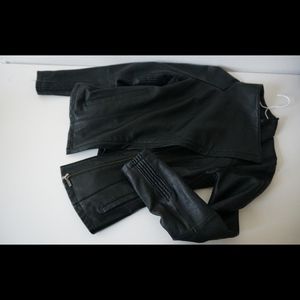 women's real leather jacket size s